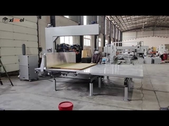 أربع عجلات دليل سكين عمودي اسفنج قطع آلة مع يد متحركة المائدة المنزلية عالية القطع